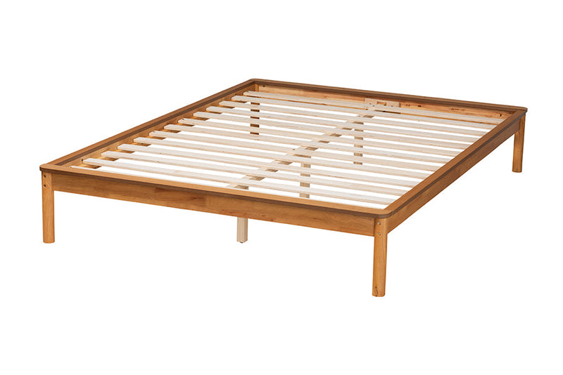 Nella Honey Oak Full Size Bed Baxton