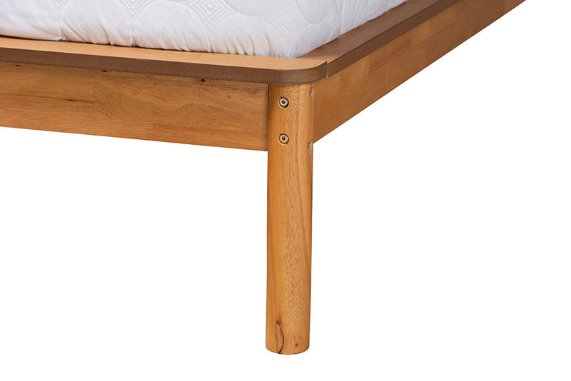 Nella Honey Oak Full Size Bed Baxton