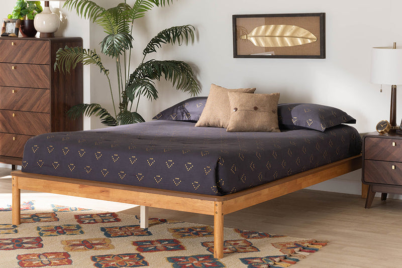 Nella Honey Oak King Size Bed Baxton
