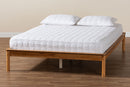 Nella Honey Oak Queen Size Bed Baxton