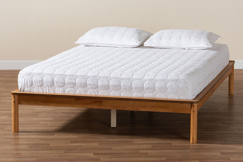 Nella Honey Oak Full Size Bed Baxton