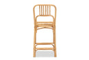 Auden Natural Brown Rattan Counter Stool Baxton