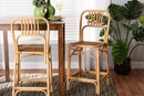 Auden Natural Brown Rattan Counter Stool Baxton