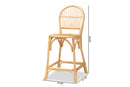 Alida Natural Brown Rattan Counter Stool Baxton