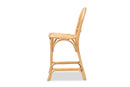 Alida Natural Brown Rattan Counter Stool Baxton