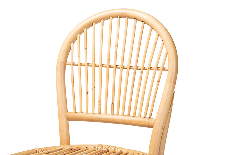 Alida Natural Brown Rattan Counter Stool Baxton