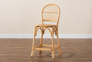 Alida Natural Brown Rattan Counter Stool Baxton