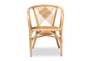 Patsy Natural Brown Rattan Dining Chair Baxton
