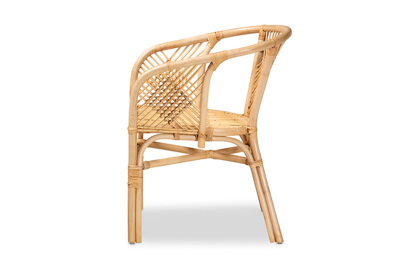 Patsy Natural Brown Rattan Dining Chair Baxton