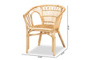 Melia Natural Brown Rattan Dining Chair Baxton