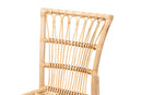 Ariane Natural Brown Rattan 2Pc Dining Chair Set Baxton