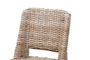 Mallory Gray Rattan and Natural Brown Dining Chair Baxton