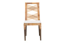 Chesterfield Natural Brown Rattan Dining Chair Baxton