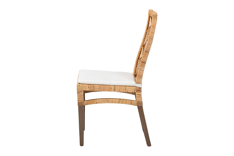 Chesterfield Natural Brown Rattan Dining Chair Baxton