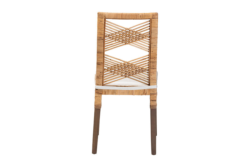Chesterfield Natural Brown Rattan Dining Chair Baxton