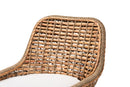 Cody Natural Brown Woven Rattan Dining Side Chair w/Cushion Baxton