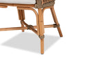 Cody Natural Brown Woven Rattan Dining Side Chair w/Cushion Baxton
