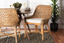 Cody Natural Brown Woven Rattan Dining Side Chair w/Cushion Baxton