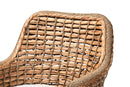 Cody Natural Brown Woven Rattan Dining Arm Chair w/Cushion Baxton