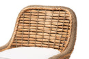 Cody Natural Brown Woven Rattan Counter Stool w/Cushion Baxton