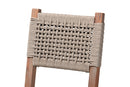 Keita Gray Woven Rope Mahogany Counter Stool Baxton
