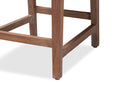 Keita Gray Woven Rope Mahogany Counter Stool Baxton