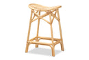 Guevara Natural Brown Rattan Counter Stool Baxton