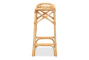Guevara Natural Brown Rattan Counter Stool Baxton