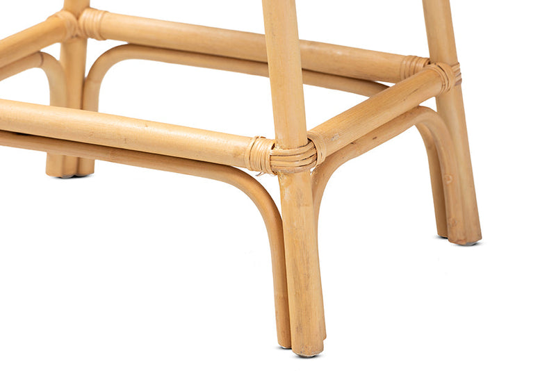 Guevara Natural Brown Rattan Counter Stool Baxton