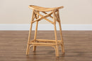 Guevara Natural Brown Rattan Counter Stool Baxton