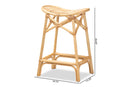 Guevara Natural Brown Rattan Counter Stool Baxton