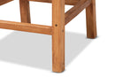 Tallis Natural Brown Rattan and Walnut Brown Mahogany Wood Counter Stool Baxton