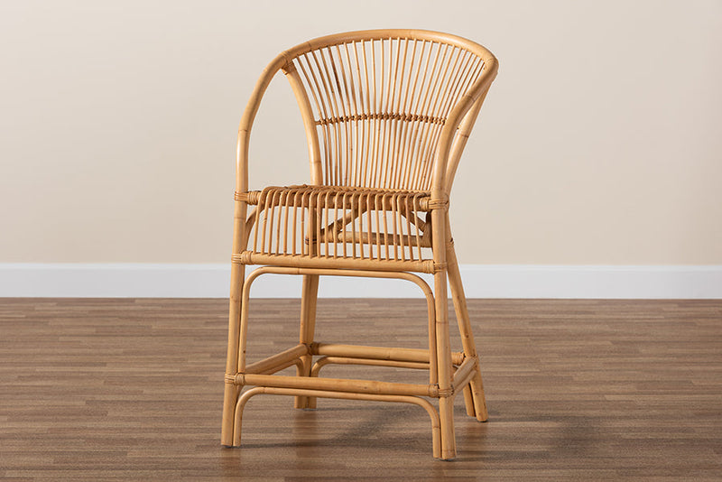Artemis Natural Brown Rattan Counter Stool Baxton