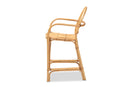 Randolph Natural Brown Rattan Counter Stool Baxton