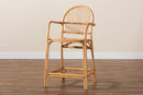 Randolph Natural Brown Rattan Counter Stool Baxton