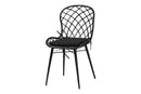 Robista Black and Rattan 7-Piece Dining Set Baxton