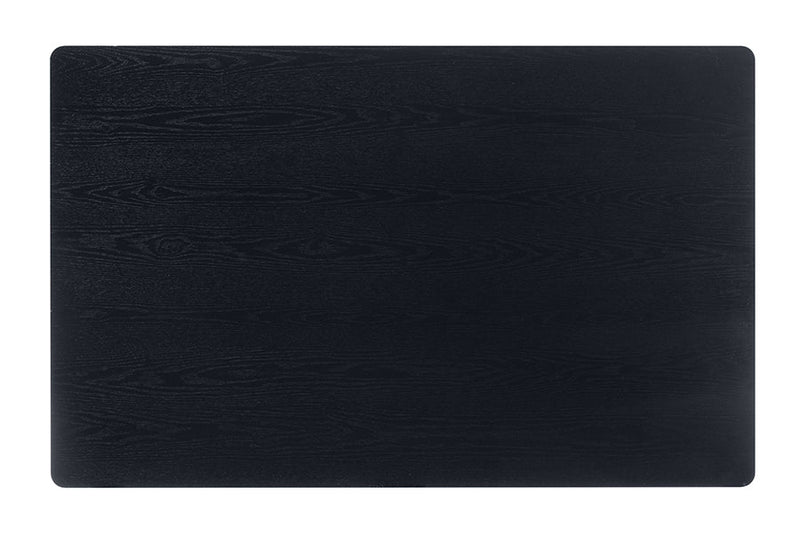 Langley Black and Rattan 5-Piece Dining Set Baxton