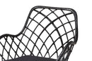 Langley Black and Rattan 5-Piece Dining Set Baxton