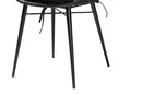 Langley Black and Rattan 5-Piece Dining Set Baxton