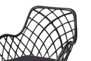 Langley Black Finished Rattan and Metal 2Pc Dining Chair Set Baxton
