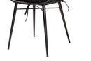Langley Black Finished Rattan and Metal 2Pc Dining Chair Set Baxton