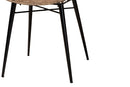 Langley Greywashed Rattan and Black Metal 2Pc Dining Chair Set Baxton