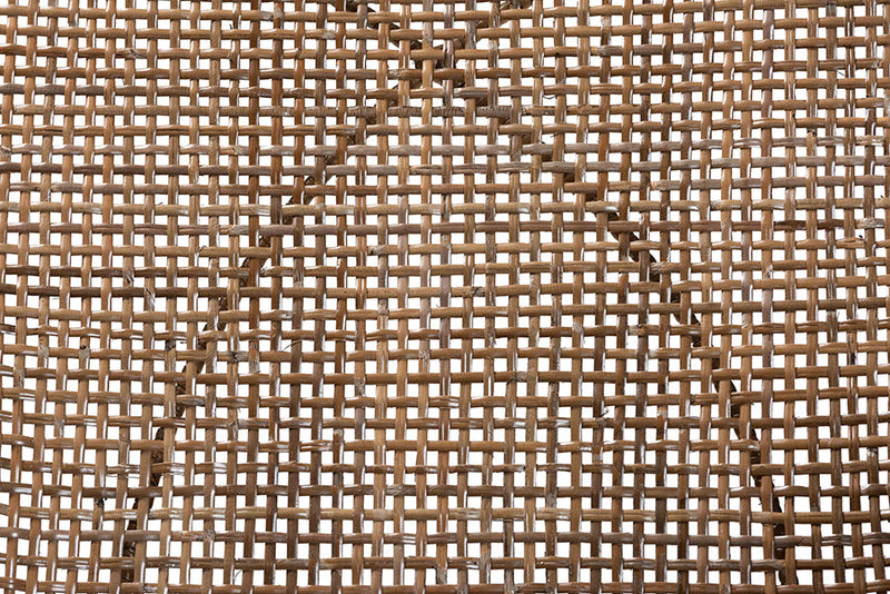 Maryland Greywashed Rattan and Natural Brown 7-Piece Dining Set Baxton