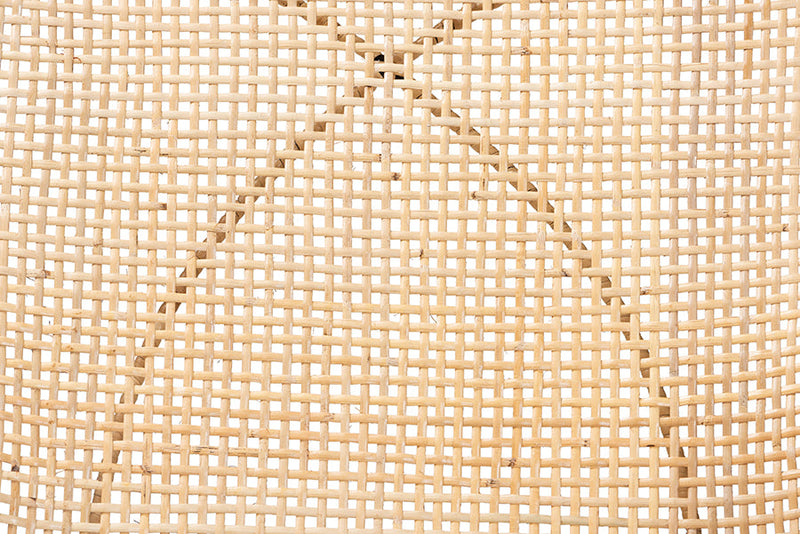 Maryland Natural Brown and Rattan 7-Piece Dining Set Baxton