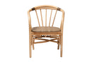 Leane Natural Brown Rattan Dining Chair Baxton