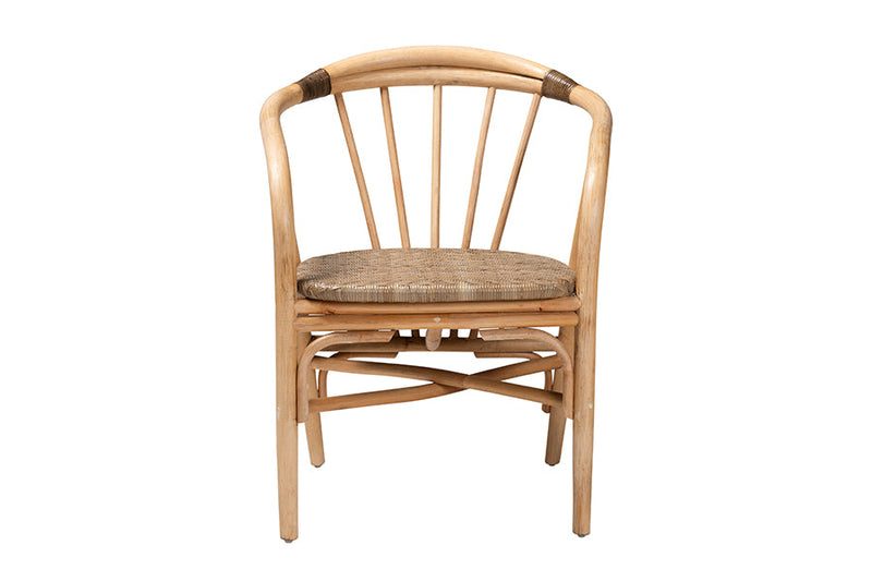 Leane Natural Brown Rattan Dining Chair Baxton