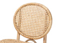 Hedia Natural Brown Rattan Dining Chair Baxton