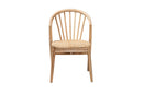 Karla Natural Brown and Rattan Dining Chair Baxton