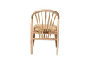 Karla Natural Brown and Rattan Dining Chair Baxton