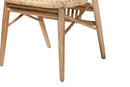 Karla Natural Brown and Rattan Dining Chair Baxton